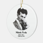 Young Tesla Keramisch Ornament (Links)