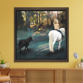 Young Ursula Stretched Canvas Print (Insitu (Woonkamer))
