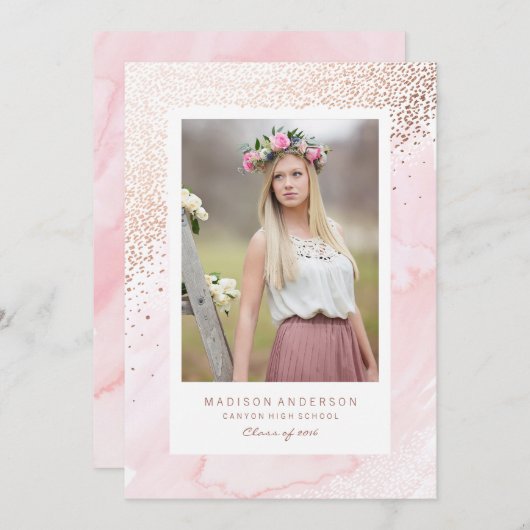 Young Wild and Free Graduation Faire-part (Devant / Derrière)