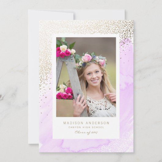 Young Wild and Free Graduation Faire-part (Devant)