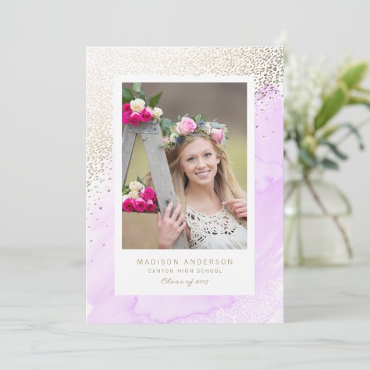 Young Wild and Free Graduation Faire-part (Debout devant)