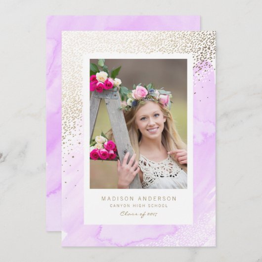 Young Wild and Free Graduation Faire-part (Devant / Derrière)