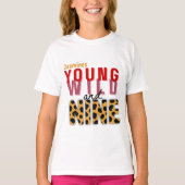 Young Wild and Nine Leopard Birthday T-shirt (Voorkant)