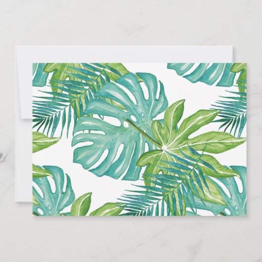 Young Wild and Three Birthday Invitation Oerwoud Kaart (Achterkant)