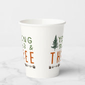 Young Wild and Three Forest Birthday Party Papieren Bekers (Links)