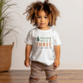 Young Wild and Three Forest Birthday T-Shirt