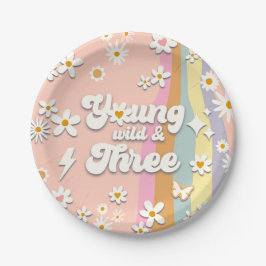 Young Wild and Three Groovy 3rd Birthday Bord