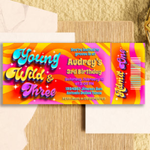 Young Wild and Three - Groovy Ticket Kaart