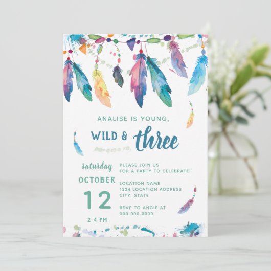 Young Wild and Three // Invitation d'anniversaire (Debout devant)