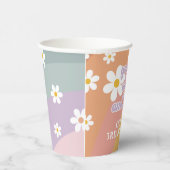 Young Wild and Three Retro Rainbow Paper Cups Papieren Bekers (Rechts)