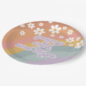 Young Wild and Three Retro Rainbow Papieren Bordje (Gekanteld)