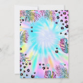 Young Wild and Three Safari Neon Cheetah Birthday Kaart (Achterkant)