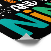 Young Wild en Nine Funny 9e verjaardag 9 jaar oud Poster (Hoek)