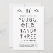 Young Wild et Three Birthday Invitation (Devant)