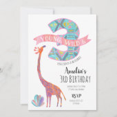 Young Wild et Three Birthday Invitation (Devant)
