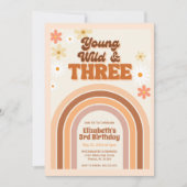 Young Wild et TROIS rétro invitation d'anniversair (Devant)