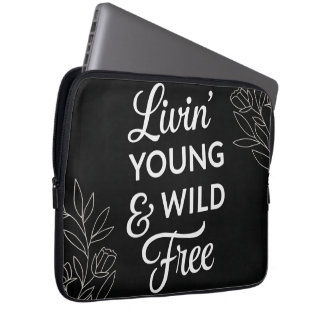 Young, Wild, & Free- Yin Yang Laptop Hoesje Sleeve