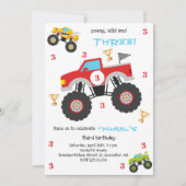 Young, wild monster trucks boy birthday kaart (Voorkant)
