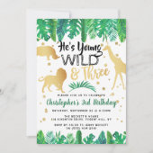 Young Wild & Three Boys Invitations pour le troisi (Devant)