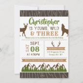 Young Wild & Three Boys Invitations pour le troisi (Devant)