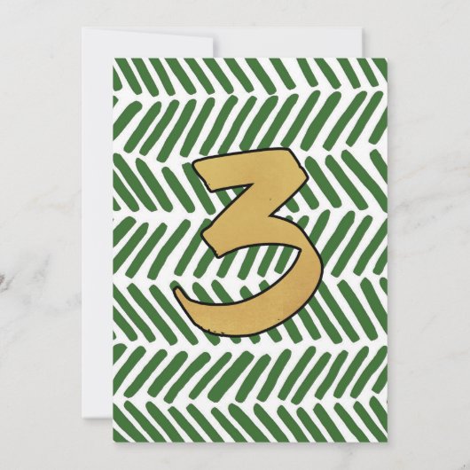 Young Wild & Three Dinosaur 3e Invitation d'annive (Dos)