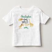 Young Wild & Three Dinosaur Boys 3de verjaardag Kinder Shirts (Voorkant)