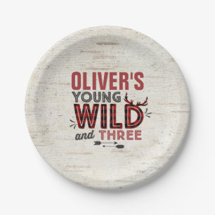 Young Wild & Three Paper Bord Rustic Lumberjack