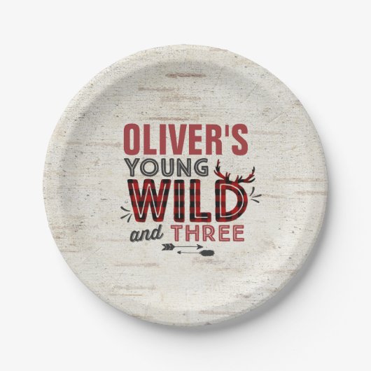 Young Wild & Three Paper Bord Rustic Lumberjack (Voorkant)