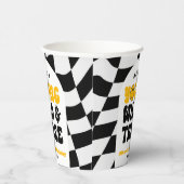 Young Wild & Three Retro Third 3rd Birthday Party Papieren Bekers (Rechts)