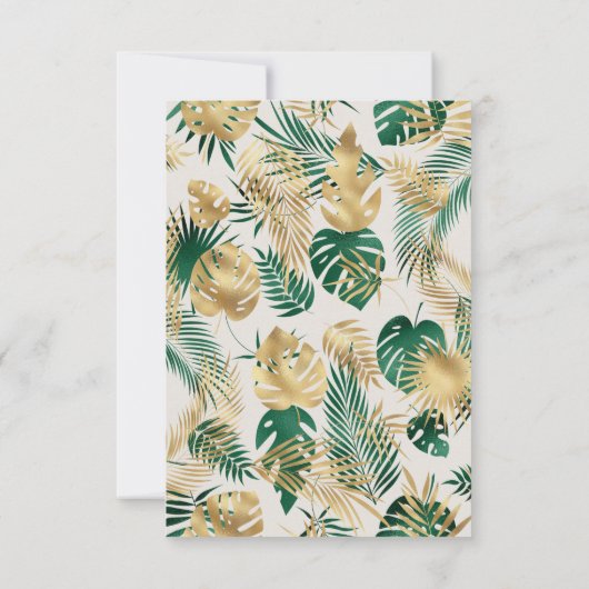 Young Wild Three Safari Green Ecru 3rd Birthday Kaart (Achterkant)