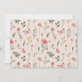 Young Wild & Three Wildflower 3rd Birthday Invitat Kaart (Achterkant)