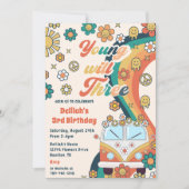 Young Will Drie Retro Bloemen 3e Verjaardagsfeest Kaart (Voorkant)