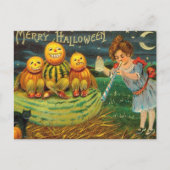 Young Witch's Brew: Pompoen Mannen op Magick Altar Briefkaart (Voorkant)