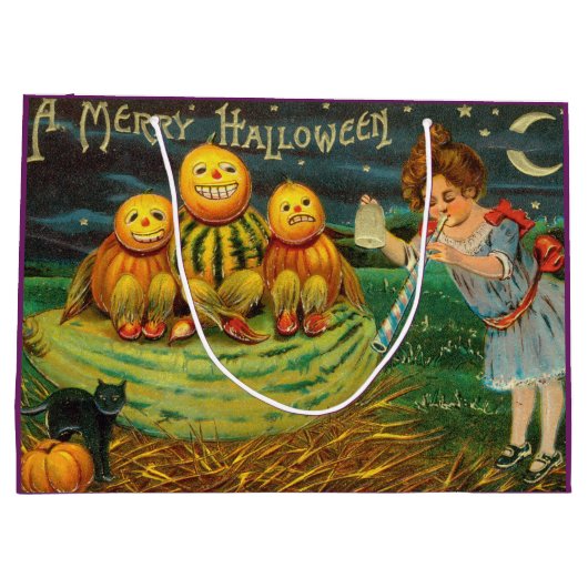 Young Witch's Brew: Pompoen Mannen op Magick Altar Groot Cadeauzakje (Achterkant)