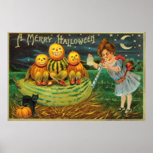 Young Witch's Brew: Pompoen Mannen op Magick Altar Poster