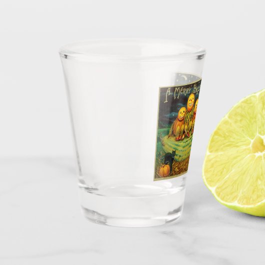 Young Witch's Brew: Pompoen Mannen op Magick Altar Shot Glas (Links)