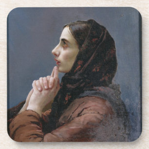 Young Woman at Prayer, 1879 (olie op doek) Onderzetter