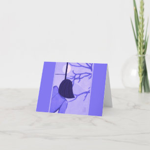 Young Woman at Shoji Screen WINTER Blank Note Kaart