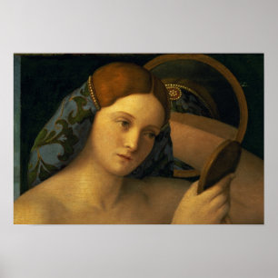 Young Woman bij haar Toilet Poster