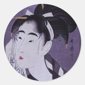 Young Woman Ronde Sticker