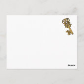 Young Woman Standing Briefkaart (Achterkant)