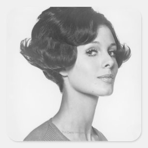 Young Woman Vierkante Sticker