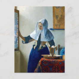 Young Woman with a Water Pitcher by Vermeer Feestdagenkaart