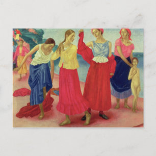 Young Women on the Volga, 1915 Briefkaart