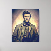 Young Wyatt Earp c. 1870 Canvas Afdruk (Voorkant)