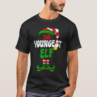 Youngest Elf Family Matching Group Merry Christmas T-shirt