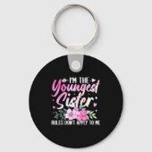 Youngest Sister Tee Rules Don't Apply To Me Funny  Sleutelhanger (Voorkant)