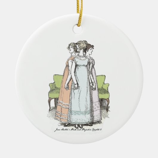 Youngest & Tallest - Jane Austen Pride & Prejudice Keramisch Ornament (Voorkant)