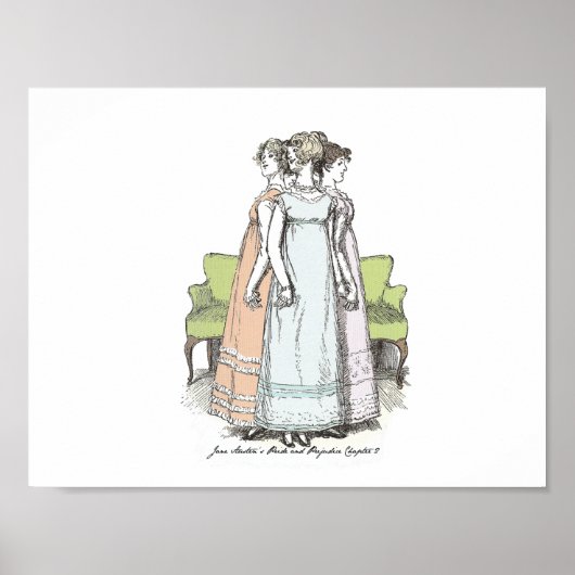 Youngest & Tallest, Jane Austen Pride & Prejudice Poster (Voorkant)