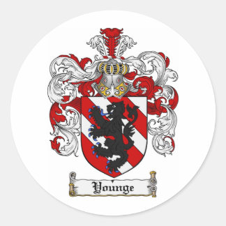 Youngewapen Younge Family Crest Ronde Sticker